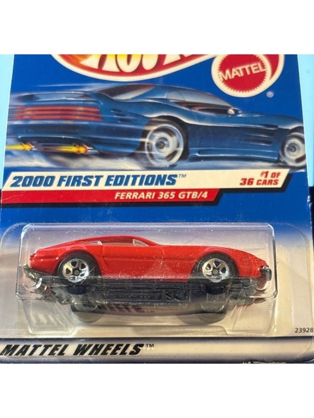 Vintage Die Cast Hot Wheels 2000 First Edition Ferrari 365 GTB/4 Car Red Collect - Picture 2 of 4